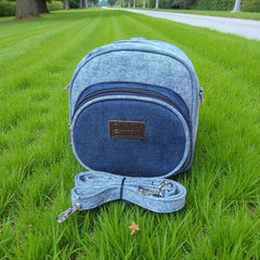 Kawaii- Mini Denim Backpack