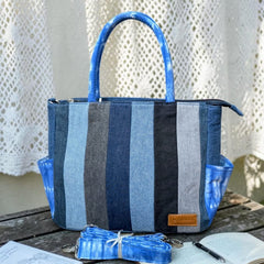 Irha-Patchwork Denim Tote Bag