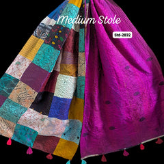 Handmade Silk Stole- While style meets utility- Medium Size-2832