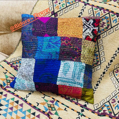 Handmade Patchwork Silk Cushion Cover- An elegance to your home