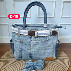 Exclusive Denim Daffodil Bag – Unique in Style - D-19