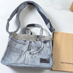 Aqua Denim Casual Bag
