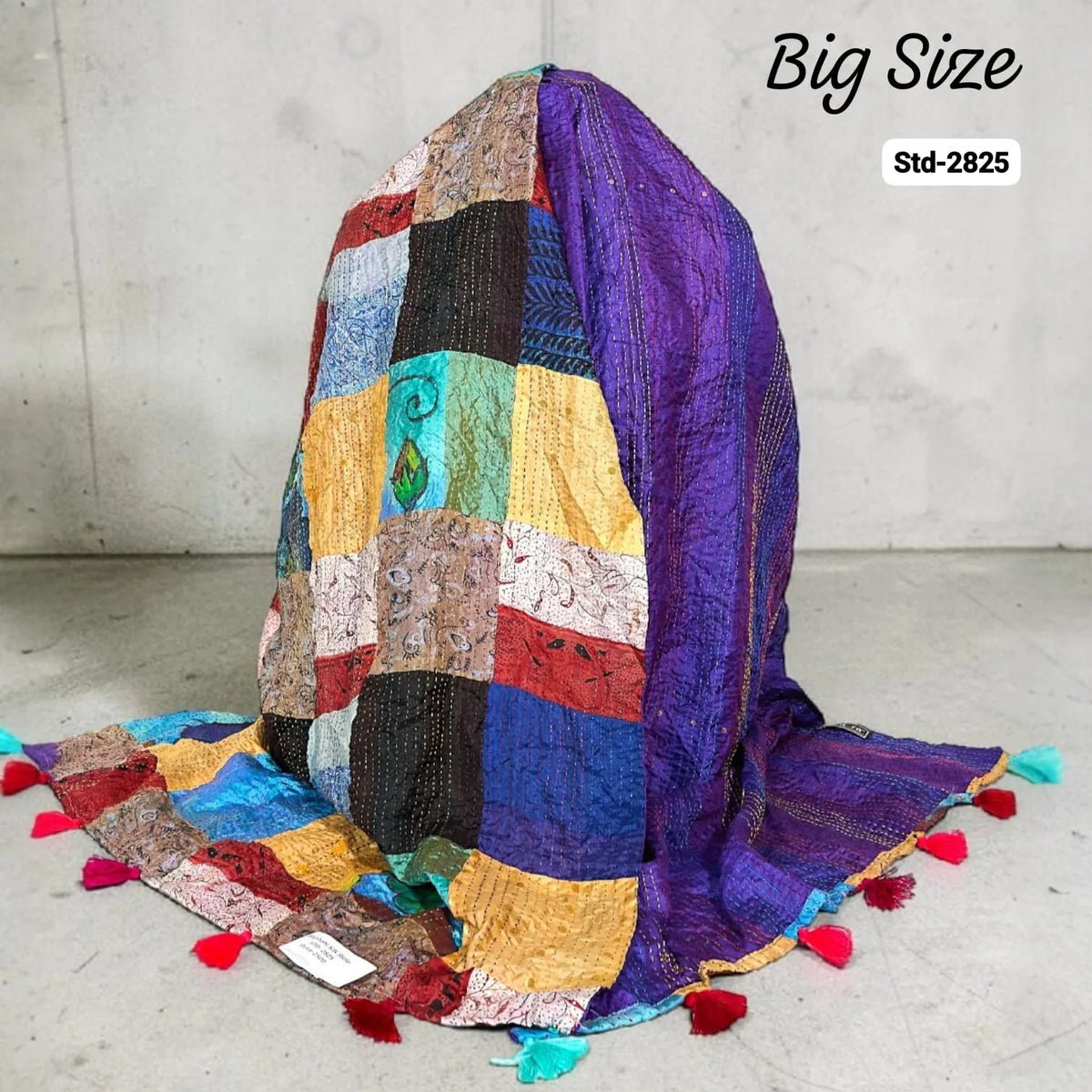 Handmade Silk Stole- While style meets utility-Big Size-2825
