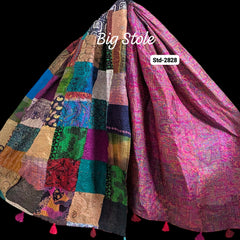 Handmade Silk Stole- While style meets utility-Big Size-2828