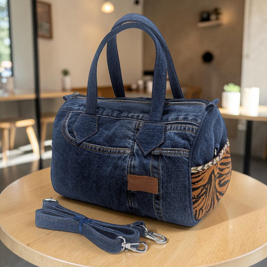 Buttercup- Stylish Denim Duffle Bag