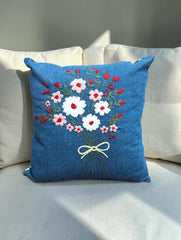Hand-Stitched No Two Alike Jeans Cushion Cover_ CC-20