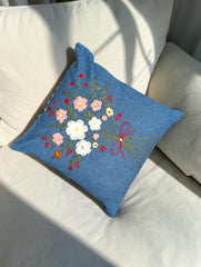 Hand-Stitched No Two Alike Jeans Cushion Cover_ CC-22