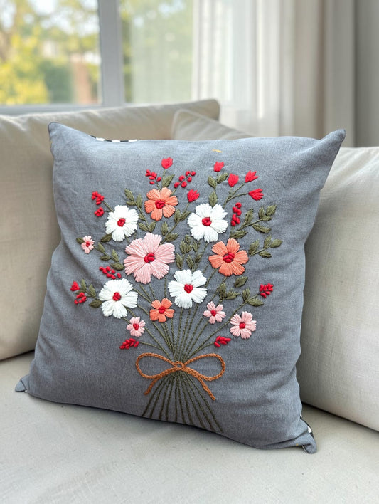 Hand-Stitched No Two Alike Jeans Cushion Cover_ CC-23