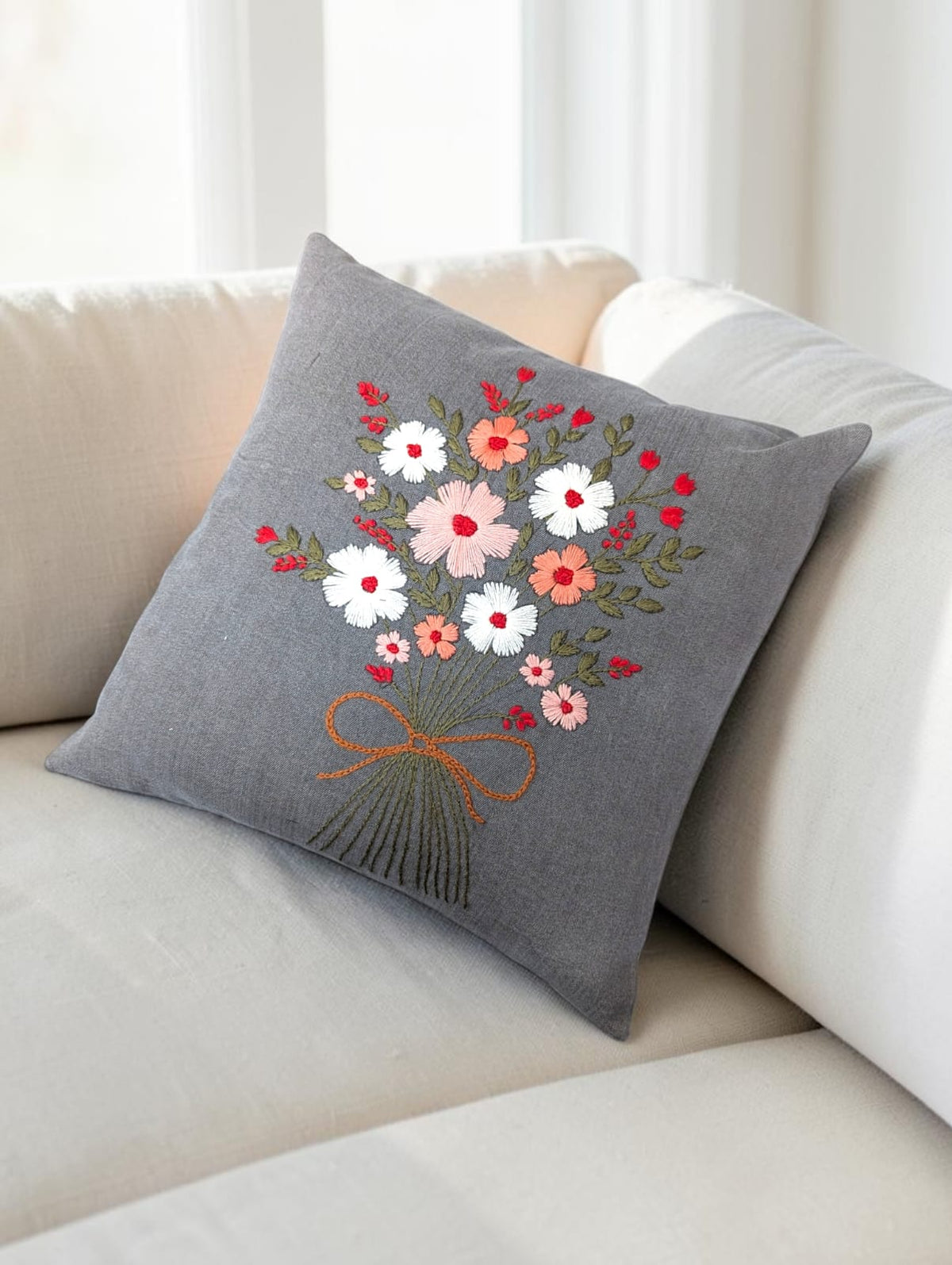 Hand-Stitched No Two Alike Jeans Cushion Cover_ CC-34
