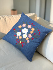 Hand-Stitched No Two Alike Jeans Cushion Cover_ CC-37