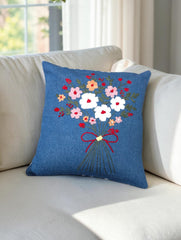 Hand-Stitched No Two Alike Jeans Cushion Cover_ CC-39