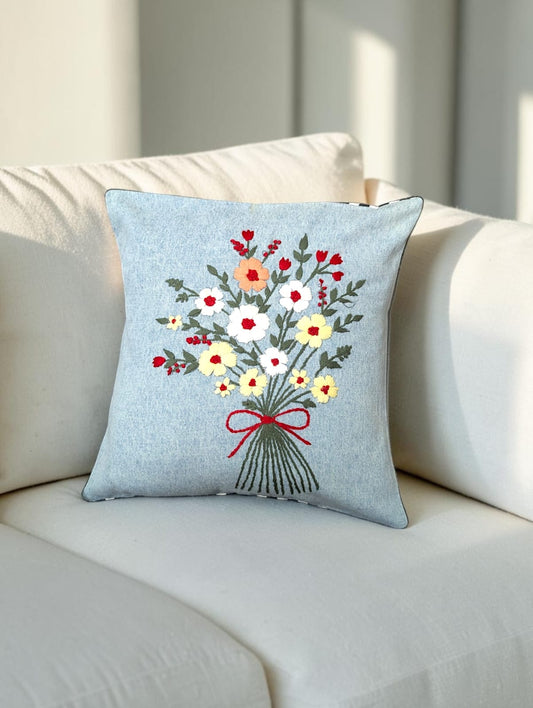 Hand-Stitched No Two Alike Jeans Cushion Cover_ CC-50