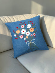 Hand-Stitched No Two Alike Jeans Cushion Cover_ CC-54