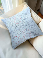 Hand-Stitched No Two Alike Jeans Cushion Cover_ CC-10