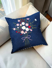 Hand-Stitched No Two Alike Jeans Cushion Cover_ CC-7