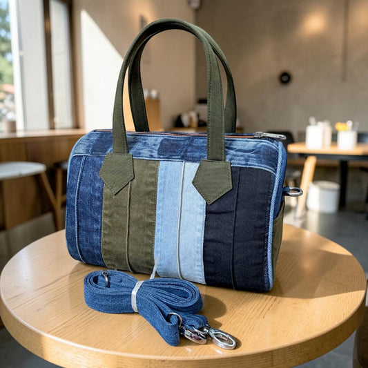 Duffle Bag – Kajolrekha Premium Patchwork Denim Duffle Bag