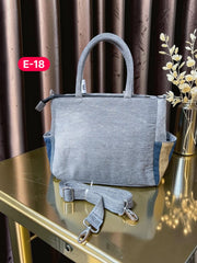 Irha-Patchwork Denim Tote Bag-E18