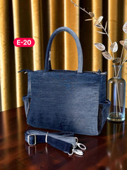 Irha-Patchwork Denim Tote Bag-E20