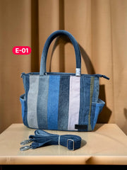 Irha-Patchwork Denim Tote Bag-E01