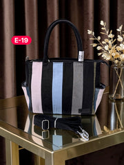 Irha-Patchwork Denim Tote Bag-E19