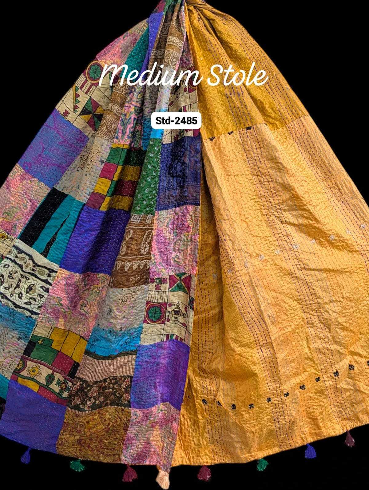 Handmade Silk Stole- While style meets utility- Medium Size-2485
