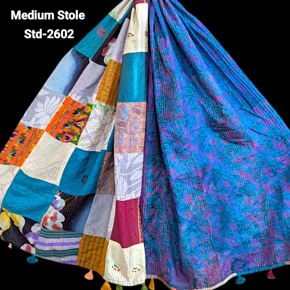 Handmade Silk Stole- While style meets utility- Medium Size-2602