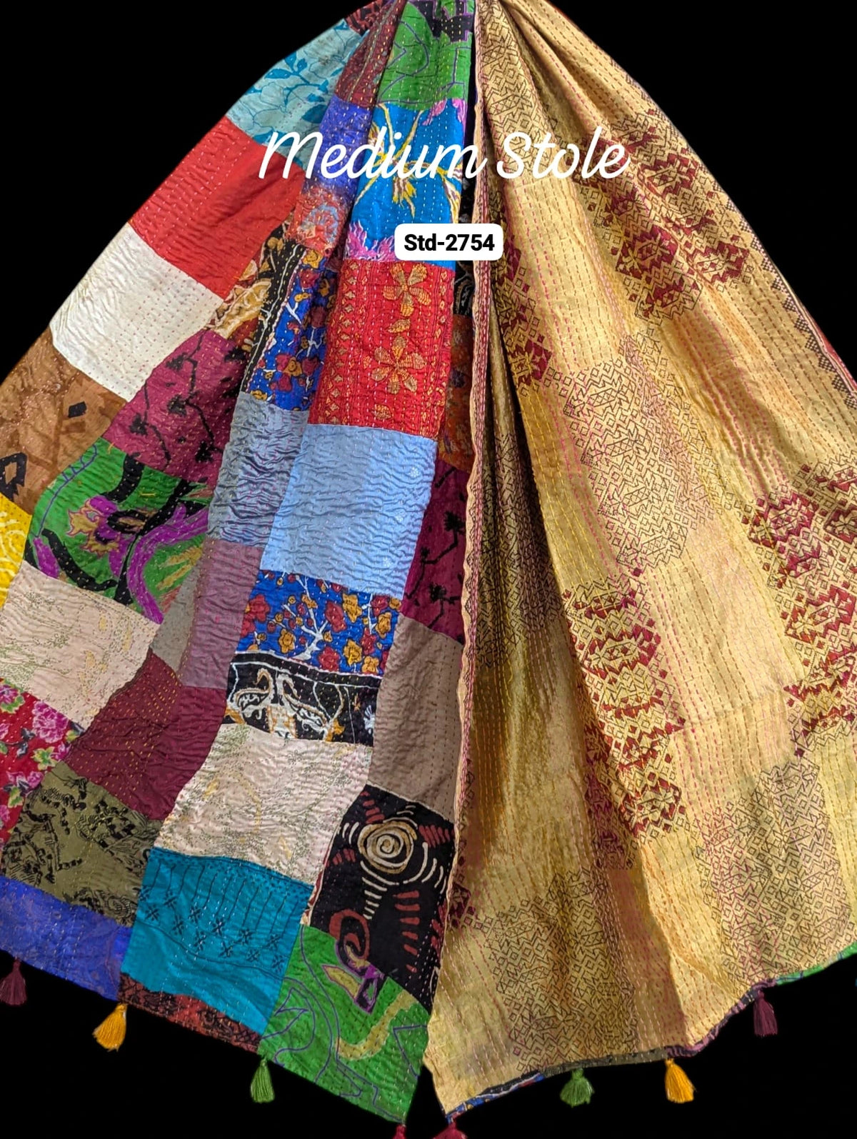 Handmade Silk Stole- While style meets utility- Medium Size-2754