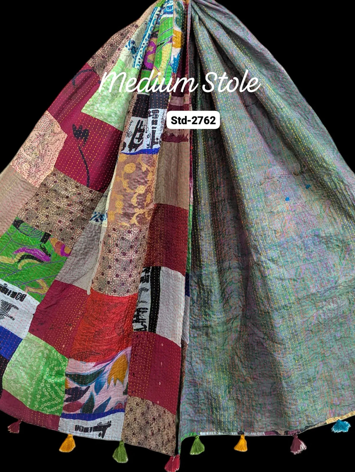 Handmade Silk Stole- While style meets utility- Medium Size-2762