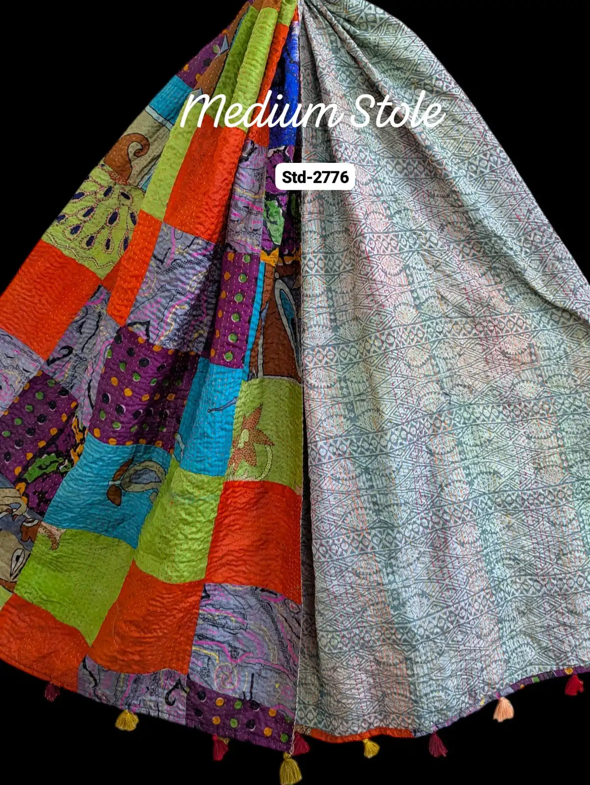 Handmade Silk Stole- While style meets utility- Medium Size-2776