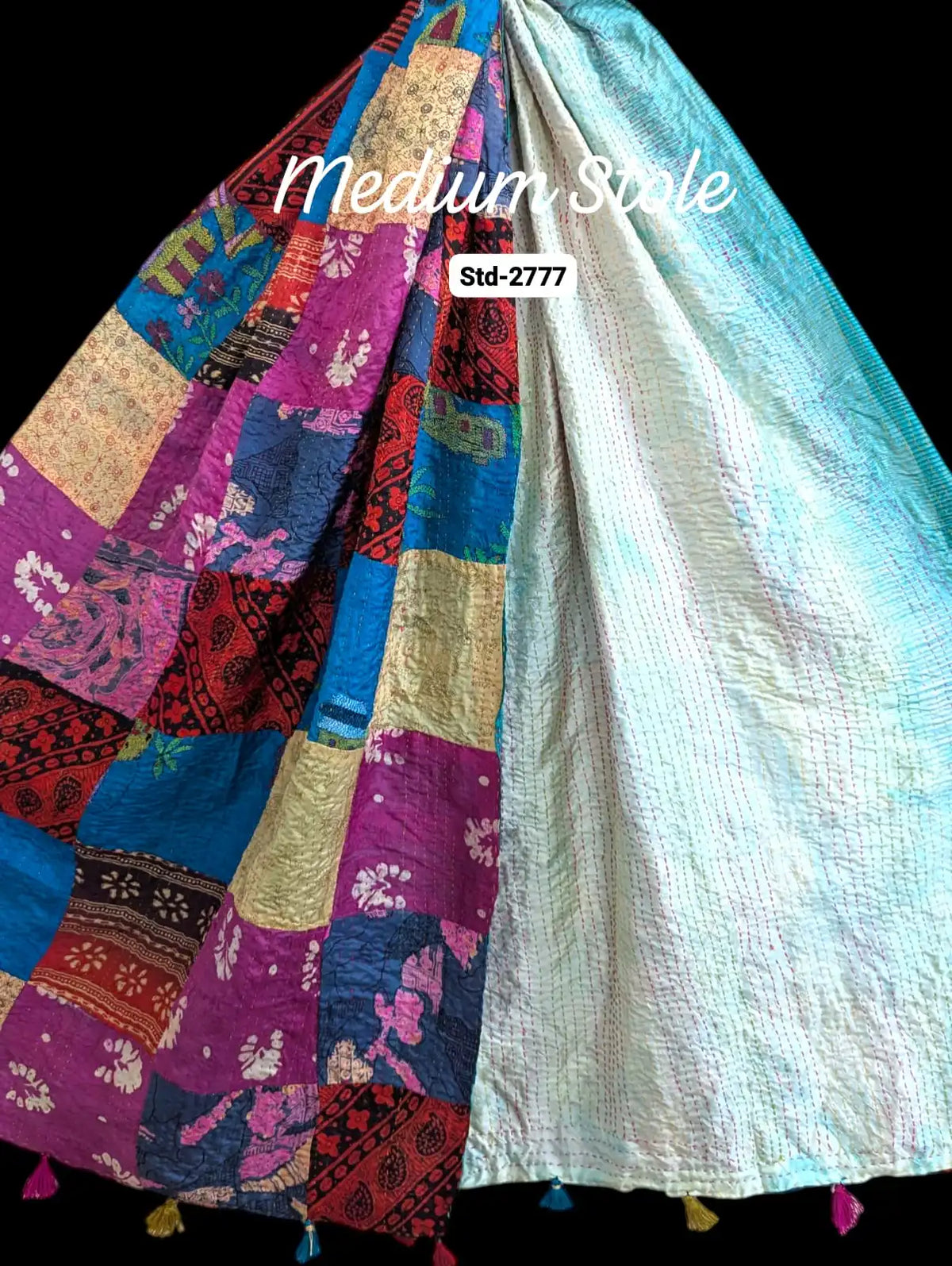 Handmade Silk Stole- While style meets utility- Medium Size-2777