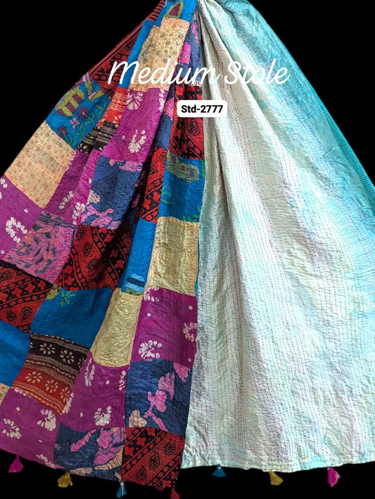 Handmade Silk Stole- While style meets utility- Medium Size-2777