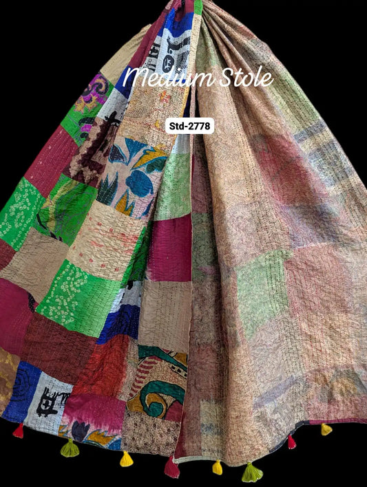Handmade Silk Stole- While style meets utility- Medium Size-2778