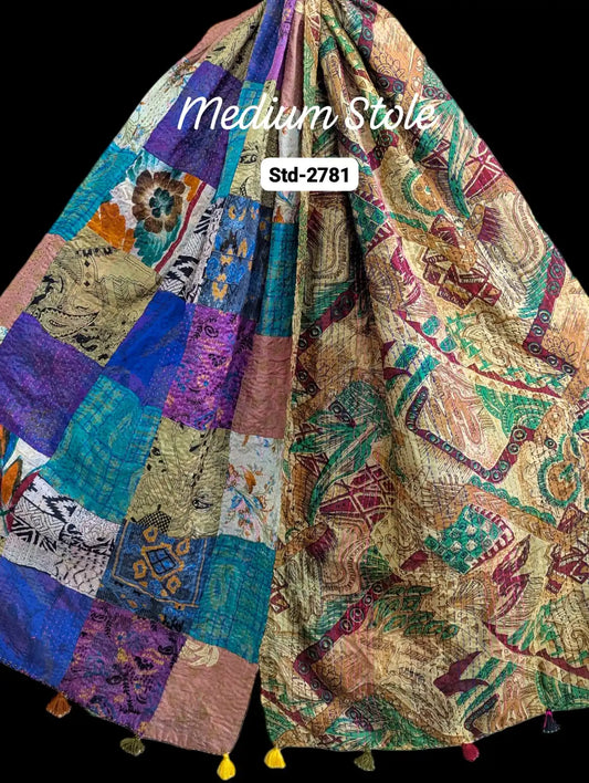 Handmade Silk Stole- While style meets utility- Medium Size-2781