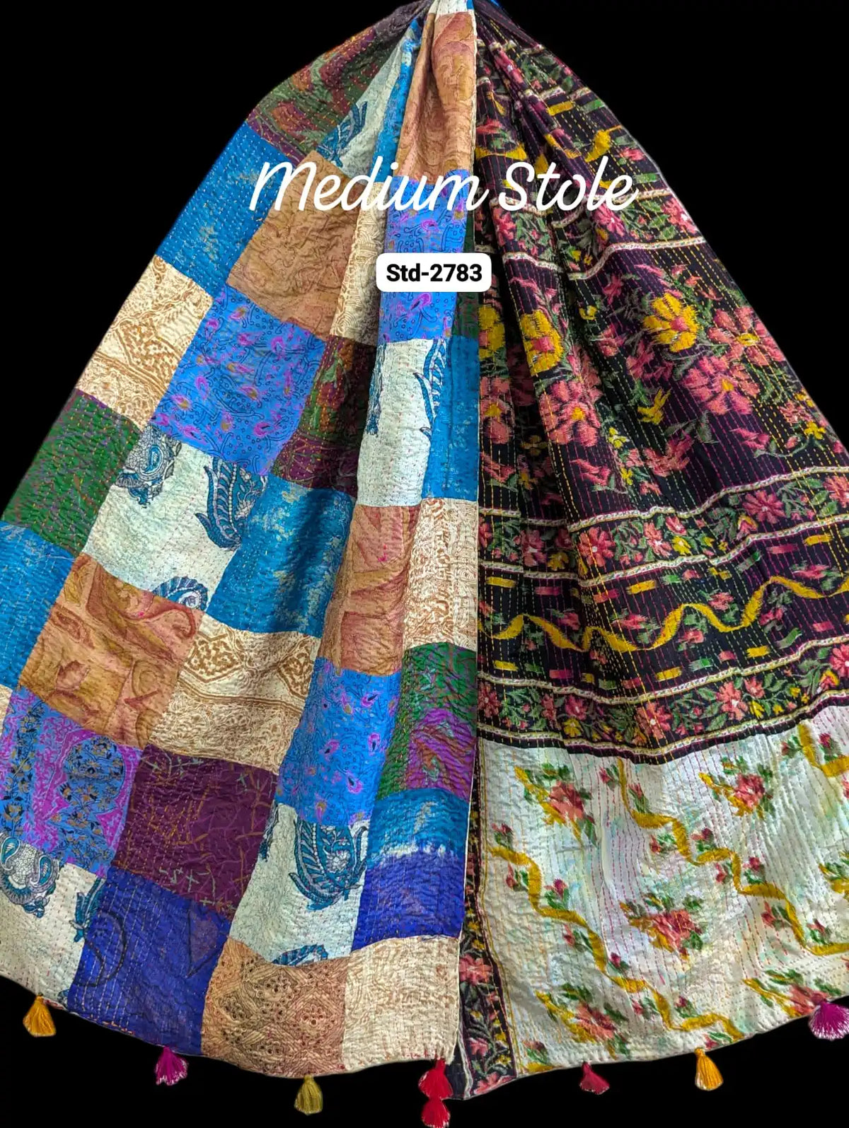 Handmade Silk Stole- While style meets utility- Medium Size-2783