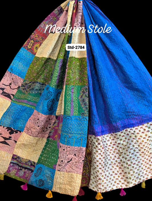 Handmade Silk Stole- While style meets utility- Medium Size-2784