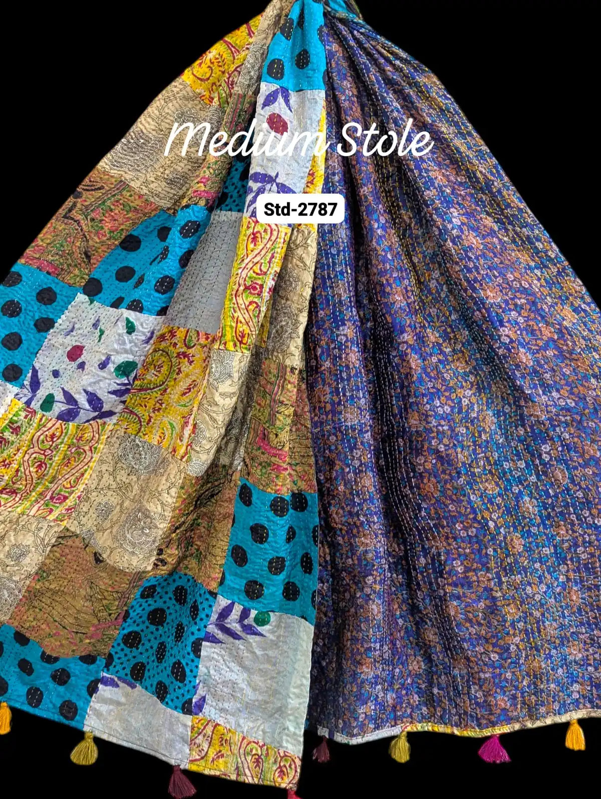 Handmade Silk Stole- While style meets utility- Medium Size-2787