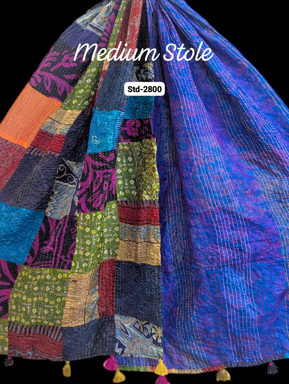 Handmade Silk Stole- While style meets utility- Medium Size-2800