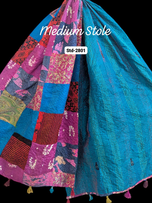 Handmade Silk Stole- While style meets utility- Medium Size-2801