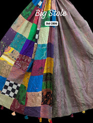 Handmade Silk Stole- While style meets utility-Big Size-2806