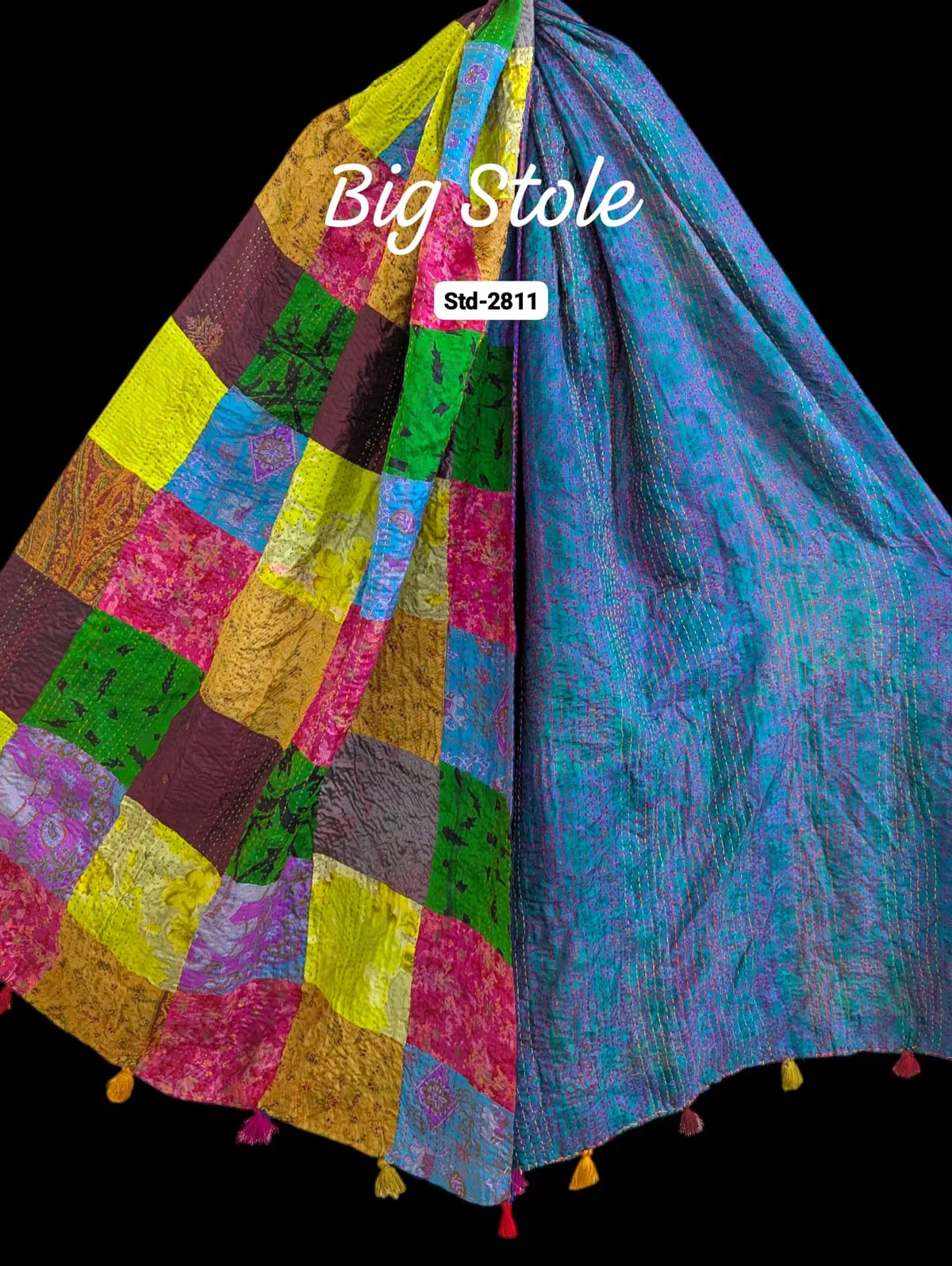 Handmade Silk Stole- While style meets utility-Big Size-2811