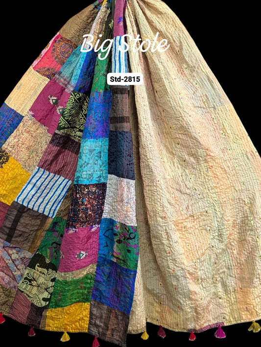 Handmade Silk Stole- While style meets utility-Big Size-2815