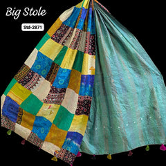 Handmade Silk Stole- While style meets utility-Big Size-2871