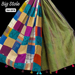 Handmade Silk Stole- While style meets utility-Big Size-2878