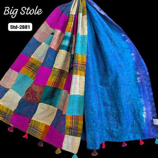 Handmade Silk Stole- While style meets utility-Big Size-2881