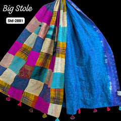 Handmade Silk Stole- While style meets utility-Big Size-2881