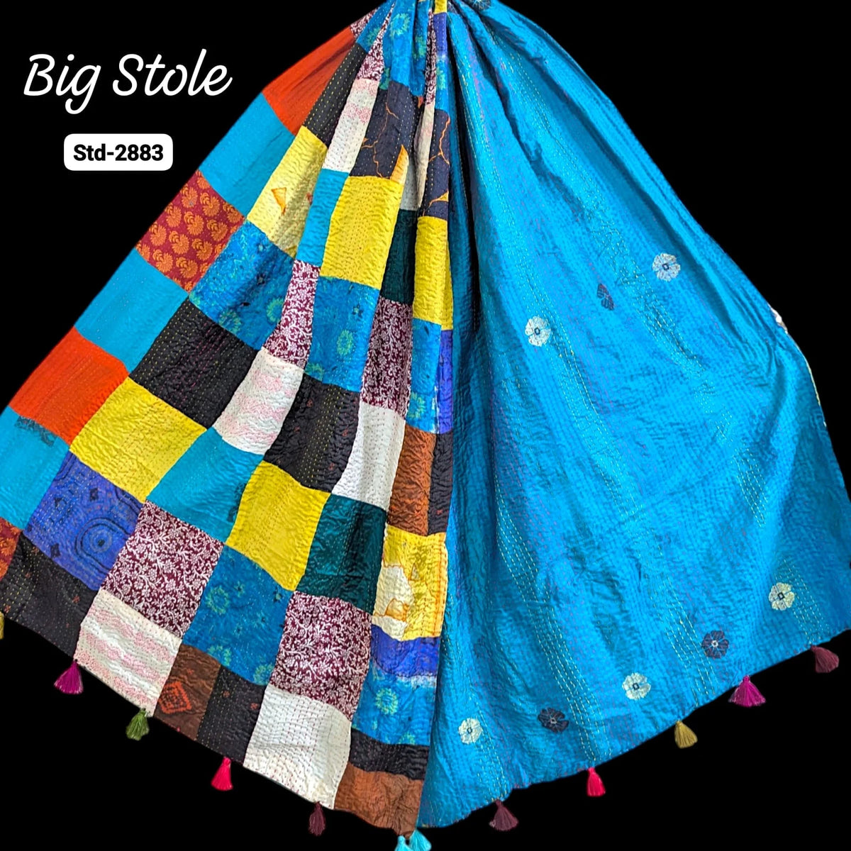 Handmade Silk Stole- While style meets utility-Big Size-2883
