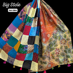Handmade Silk Stole- While style meets utility-Big Size-2894
