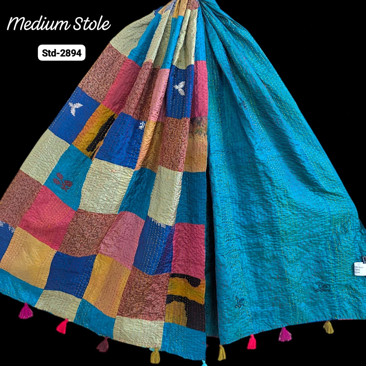 Handmade Silk Stole- While style meets utility- Medium Size-2894