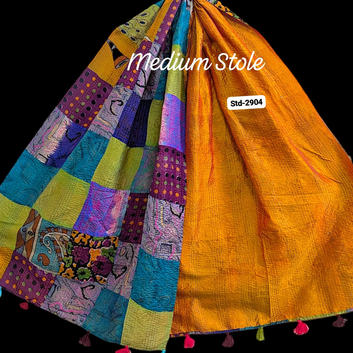 Handmade Silk Stole- While style meets utility- Medium Size-2904