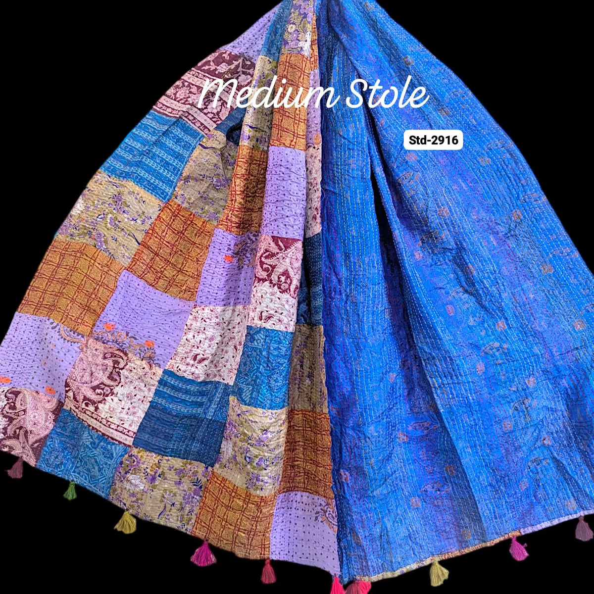 Handmade Silk Stole- While style meets utility- Medium Size-2916